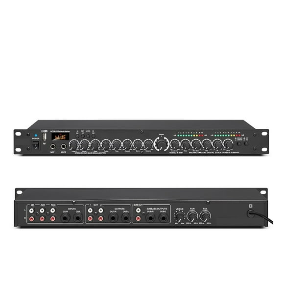 Professional Digital Reverberation Multi Effect DSP Processor Processor Equalizer ,Bass & Treble Control