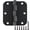 Matte Black-Rounded, variant on 3 Pack Interior Matte Black Door Hinges Rounded 3.5 Inch x 3 1/2" Indoor Heavy Duty Metal Hardware Kits 3 ½" 5/8" Radius Office Flat Hinge for Bifold Doors Decorate Master Guest Bedroom Storage Room