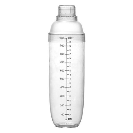 

Drink Shaker | Large Capacity Cocktail Shaker with Measurements | Clear Shaker Bottle Tea Drink Mixer Cocktail Measuring Cup for Bar Party Kitchen Tools