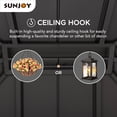 thumbnail image 5 of Sunjoy 12 x 14 ft. Hardtop Gazebo with Solar Powered, Cedar Wood Framed Steel Hardtop Gazebo with LED Lighting, Bluetooth Sound and Storage Racks, 5 of 13