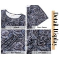 thumbnail image 5 of Fantaslook Blouses for Women Pleated Short Sleeve Tunic Tops Dressy Casual Summer Shirts, 5 of 8