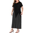 thumbnail image 3 of UPPADA Plus Size Dresses for Women Summer Casual Solid V-Neck Maxi Dress Dressy Boho Party Dress Loose Fit Short Sleeve Solid Dress Black,XL, 3 of 6