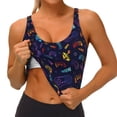 thumbnail image 4 of Lsque Games Printed Women'S Sports Bra, Compression, Moisture Wicking, High-Impact Sports Bra For Women,Supportive sports bra-XX-Large, 4 of 9
