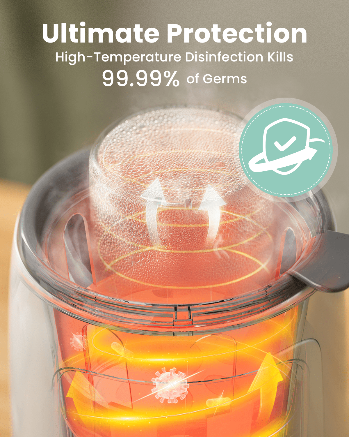 Grownsy Baby Bottle Warmer with Timer and Accurate Temperature Control, Fits All Bottles, Blue