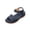Navy, variant on Women's Low Wedge Heels Summer Comfortable Dressy Sandals Buckle Ankle Strap Open Toe Flower Wedge Sandals Navy 38
