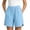 #05 Light Blue 【Mix, Match & Rotate: Stock Up on Daily Colors】, variant on Women's Solid Color Elastic Waist Shorts With Pockets, Polyester Casual Athletic Fit, Comfortable Stretchy Fabric, Everyday Summer Beach Outdoor Activewear, Womens | VerBelle,Black L