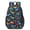 DarkBlue Dinosaurs Pattern, variant on Black Cartoon Dinosaurs Text Pattern 17" Waterproof Oxford School Backpacks for Teens, S-Shape Padded Straps, for School, Travel, Hiking, Camping