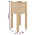 thumbnail image 2 of vidaXL Garden Planter 12.2"x12.2"x27.6" Solid Wood Pine, 2 of 8