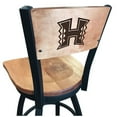 thumbnail image 2 of Holland Bar Stool  36 in. L038 - Black Wrinkle Hawaii Swivel Bar Stool with Laser Engraved Back, 2 of 2