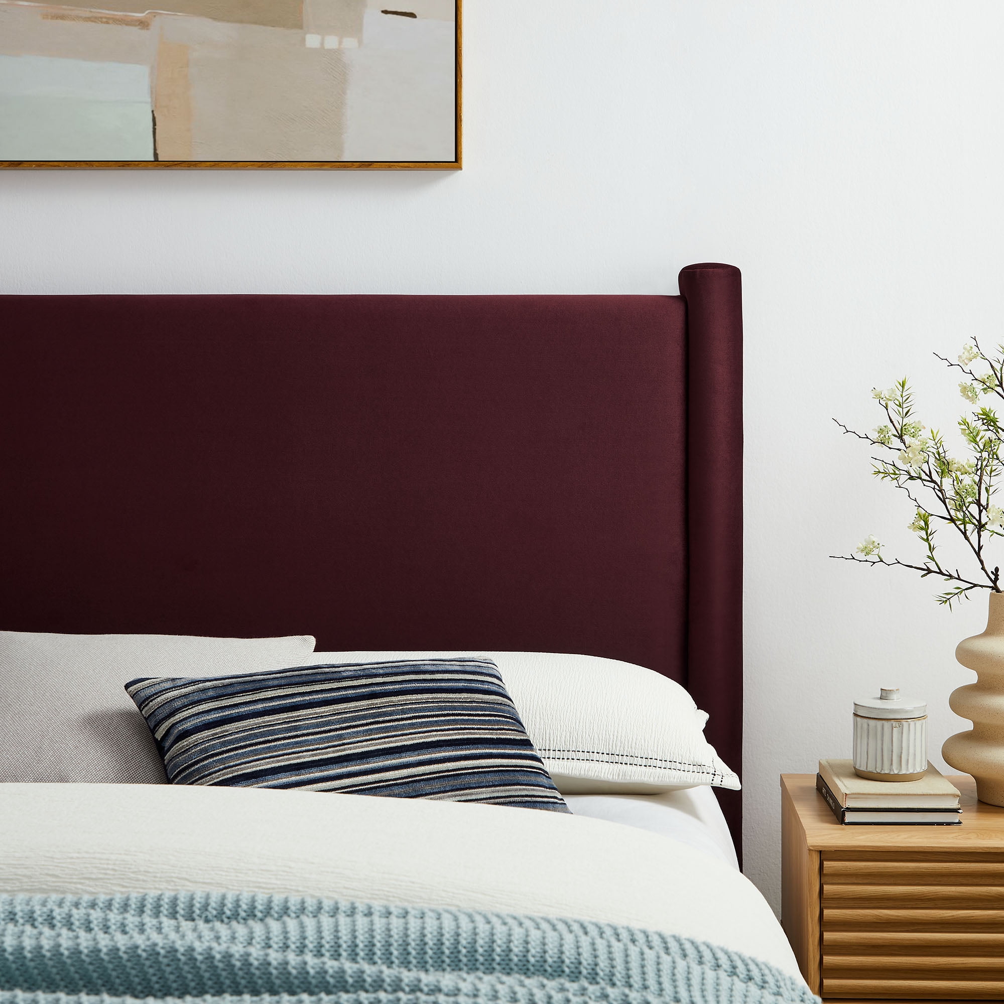 Rael King Headboard in Mulberry