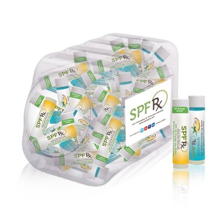 Pina Colada Flavoring Lip Balm Broad Spectrum SPF Lip Balmwith Vitamin E - Sunscreen with organic oils, for a Highly Protective Natural Organic Moisturizing Chap-Free Balm in Mango & Pina Colada Flavors (Variety 150 Pack, Variety) ()