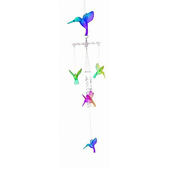 Spoontiques Hummingbird Acrylic Wind Chime, Multicolor