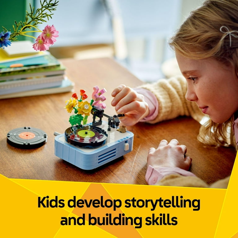 LEGO Creator 3 in 1 Record Player with Flowers, 31172, Building