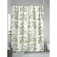 thumbnail image 5 of Fsddascl Sage Green Botanical Shower Curtain Set - 48" x 72" Washable Bathtub Curtain with 12 Hooks, Vintage Nature Flower Waterproof Fabric Stall Shower Curtains for Bathroom/Bathtub Décor, 5 of 6