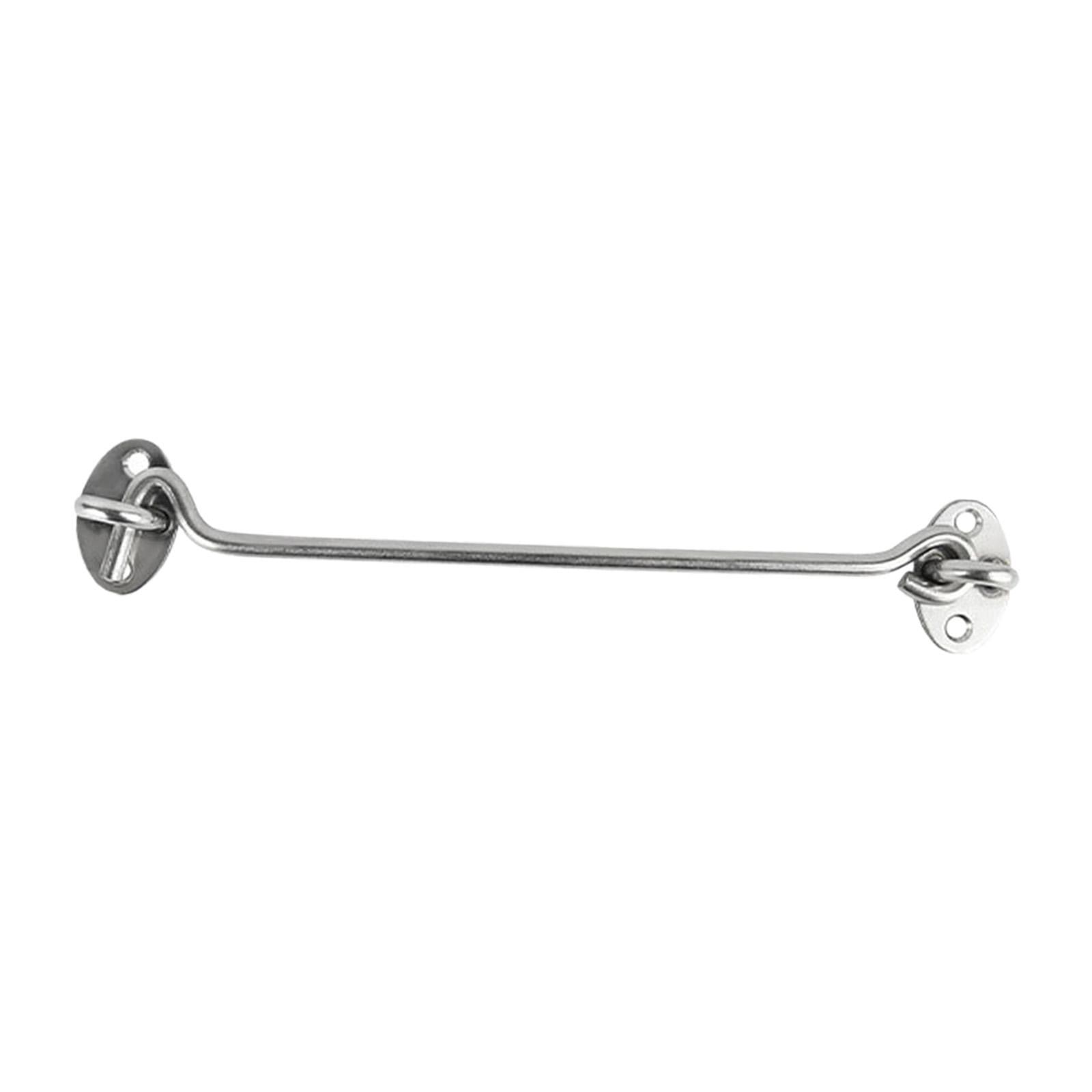 Hook and Eye Latch, Barn Door Latch with Screws,Barn Door Lock latches, Gate Latch Hardware for Shutters, Garage Door, Inside Door, Pocket Doors 19x4cm