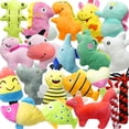 thumbnail image 1 of Dog Squeaky Toys SZKOKUHO con bonitos diseños de animales (paquete de 20), 1 of 7