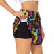 thumbnail image 1 of Balery Colorful Cats Pantalones cortos deportivos para mujer con forro y dos bolsillos, elásticos, para entrenamiento, gimnasio, yoga-Large, 1 of 7