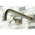 thumbnail image 3 of Kingston Brass KS6058ZX Millennium Two-Handle Wall Mount Roman Tub Faucet, Brushed Nickel, 3 of 7