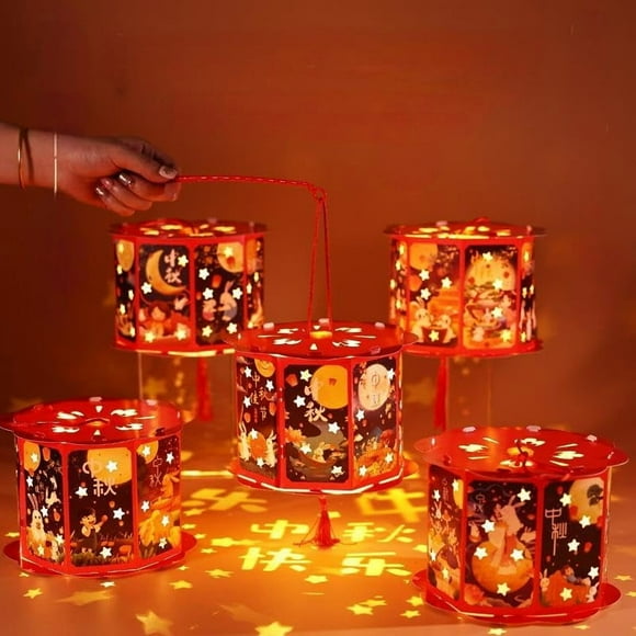MidAutumn Festival Lantern Hanging Paper Lantern DIY Chinese Traditional Hand Made Lanterns Festival Home Holiday Decoration