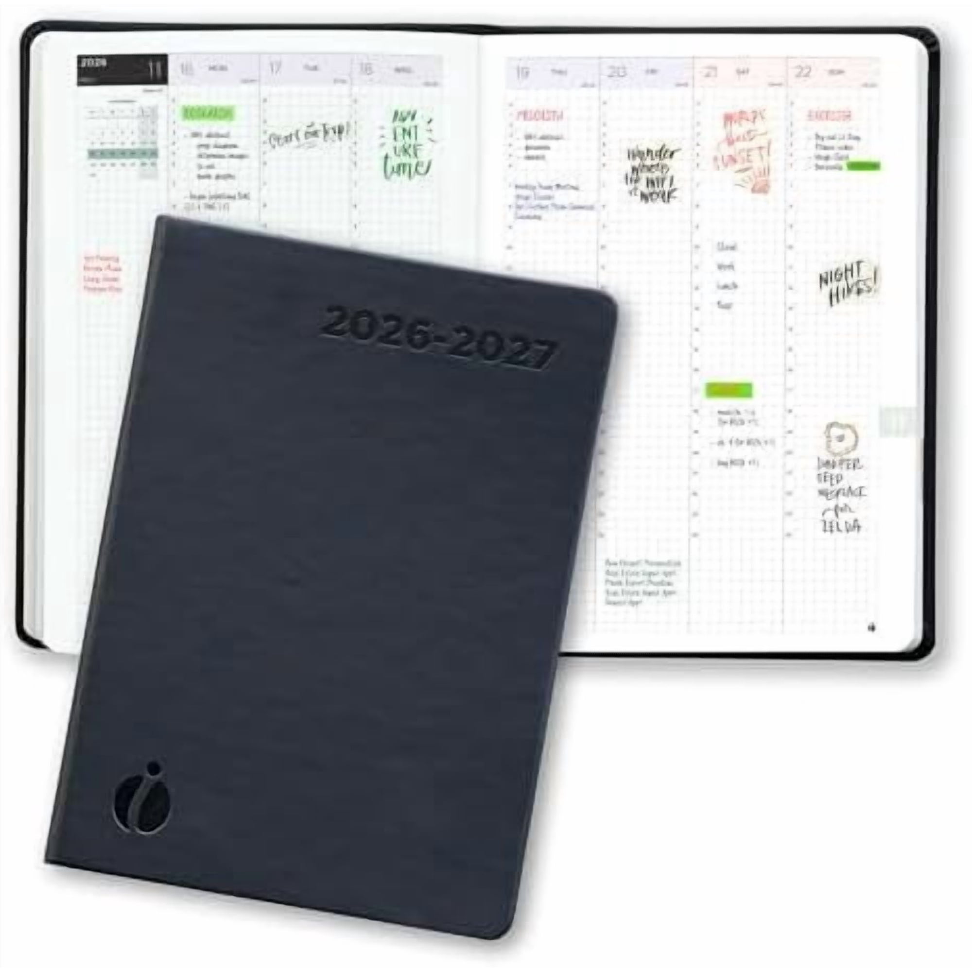 Hourly Academic Planner 2026-2027 – 24-Hour Planner with Weekly & Monthly Time Slots, Hardcover Appointment Book for Students & Professionals, Minimalist Japanese Design, June 2026 - July 202 (6x8.5)