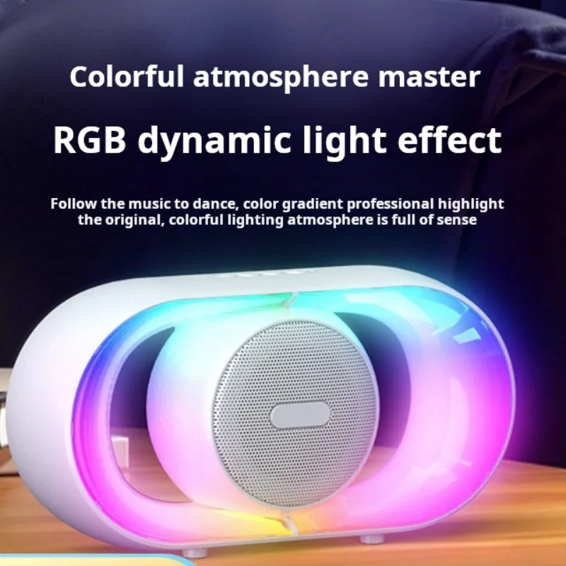 New Cool Desktop Creative Bluetooth 5.3 Speaker Outdoor Wireless Card Insertion FM Radio Subwoofer Speaker TWS Series Speaker
