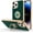 Midnight Green, variant on Case for iPhone 14 Pro Case with Ring Stand [360°Rotatable Ring Holder Magnetic Kickstand] [Support Car Mount] Plated Rose Gold Edge Slim Soft TPU Luxury Protective Phone Case, Light Green