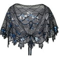 thumbnail image 2 of PrettyGuide Women's 1920s Shawl Beaded Evening Wraps Flapper Bolero, 2 of 5