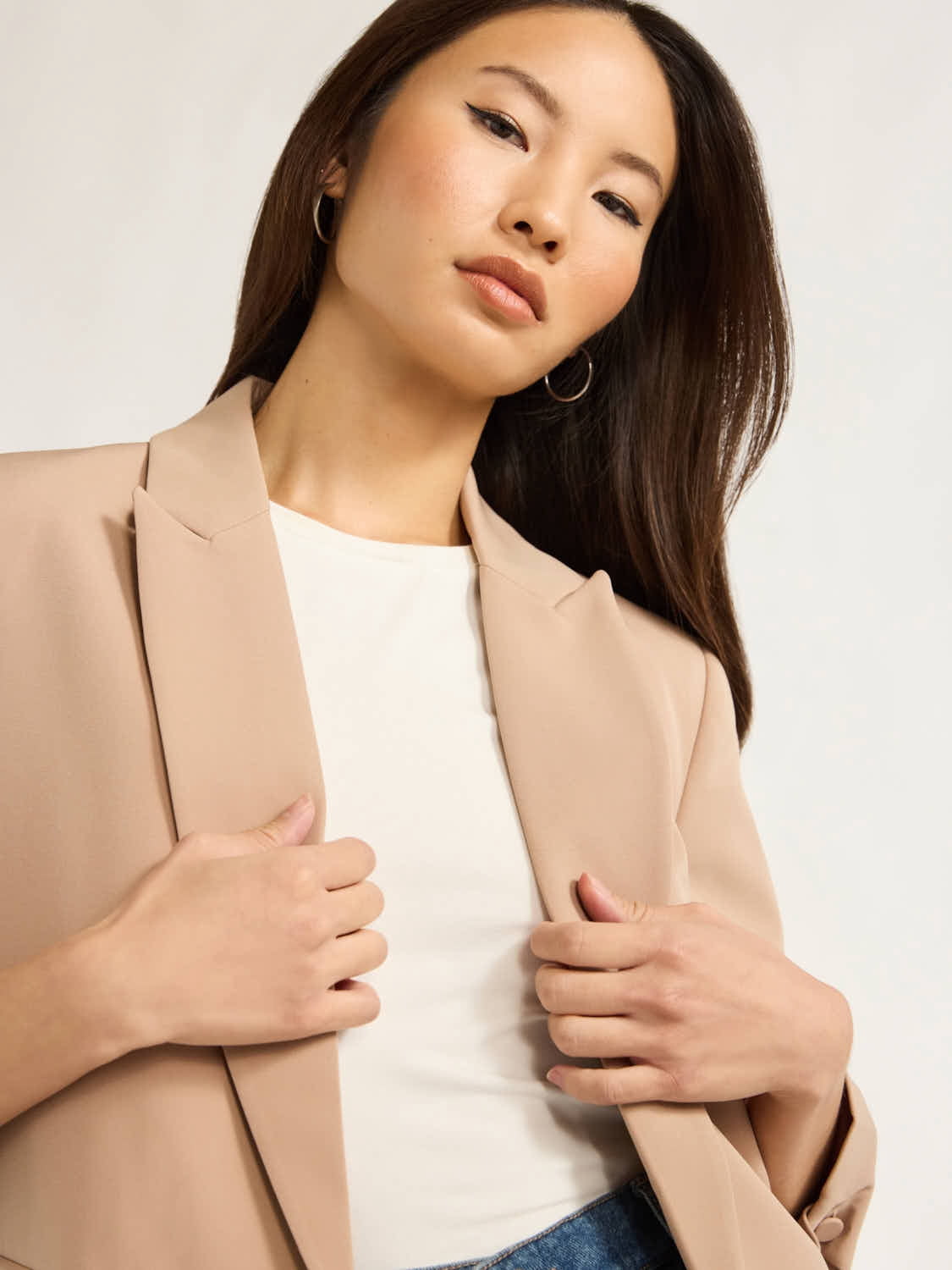 Scoop Women's Ultimate Crepe Scrunch Sleeve Blazer, Sizes XS-XXL