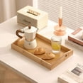 thumbnail image 4 of Serving Tray Bamboo - Wooden Tray with Handles Great For Dinner Trays W N, 4 of 8