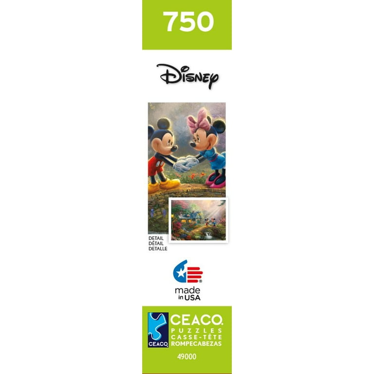 Ceaco 750-Piece Thomas Kinkade Disney Collection Mickey & Minnie Sweetheart  Bridge Interlocking Jigsaw Puzzle 