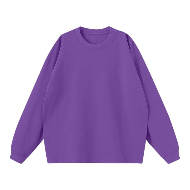 pstuiky camisetas de manga larga para hombre, Camiseta holgada de manga larga de invierno de color liso para hombre Tops casuales para hombres m