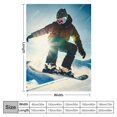 thumbnail image 4 of Orinice Snowboarding Sun Action Warm Lightweight Blanket Soft Fleece Blankets All Seasons Decor Cow Gifts Bed Sofa Living Room Exquisite Gifts 60x80in, 4 of 6