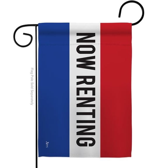 Americana Home & Garden G142791-BO Now Renting Novelty Merchant 13 x 18.5 in. Double-Sided Decorative Horizontal Garden Flags for House Decoration Banner Yard Gift
