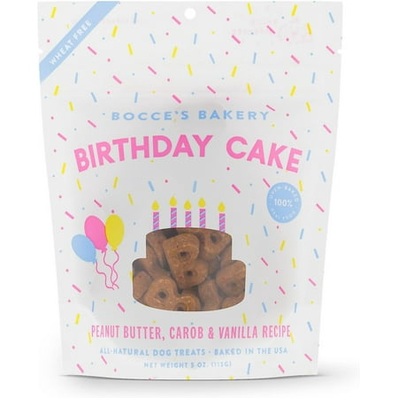 UPC: 0856019005853 | Bocce’s Bakery Birthday Cake Dog Treats All-Natural Peanut Butter Vanilla Biscuits