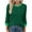 Army Green, variant on Womens T Shirts 3/4 Length Sleeve Dressy Casual Blouses Crew Neck Gradient Going Out Tops Fall Spring Clothes, Army Green L