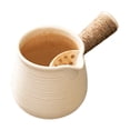 thumbnail image 4 of Tetera de cerámica con mango antiescaldaduras, teteras de té duraderas de 650ml, infusor de té para el hogar, cocina, casa de té, hotel al aire libre , estilo A perfecl  Tetera con infusor, 4 of 7
