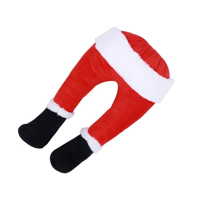 Monstrate Patas de Papá Noel, decoración de árbol de Navidad, decoración de felpa, elfo de Navidad, muslo falso, familia, Navidad, Año Nuevo Kits de decoración para fiestas
