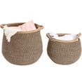 thumbnail image 5 of TOBILI Cotton Linen Laundry Basket Set for bathroom 2 pics, 5 of 7