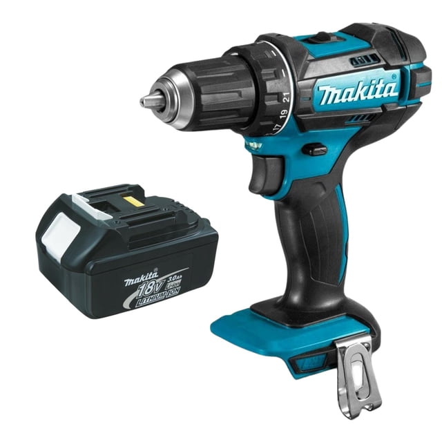 :rotomartillo Atornillador Makita 1/2 18v + Batería 3.0 Ah. azul Estándar