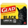 thumbnail image 4 of GLAD Black Garbage Bags - Large 90 Litres, 30 Bags(8/Case), 4 of 6