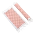 thumbnail image 1 of Uxcell 4Pack Refrigerator Door Handle Covers Kitchen Decors with Lace, Pink Square, 1 of 6