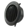 thumbnail image 1 of Black Abs Round Ventilation Hose Diffuser Grille Cover Wall Ceiling Mounting 150Mm, 1 of 9