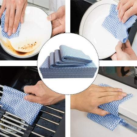 

Yehailo60Pcs Disposable Dish Cloth Reusable Cleaning Cloth Disposable Heavy Duty Dish Towels Dish Cloth Reusable Kitchen J Clothes 60 Count Blue Absorbent Fast Dry Clearance!Household Cleaning Cloth
