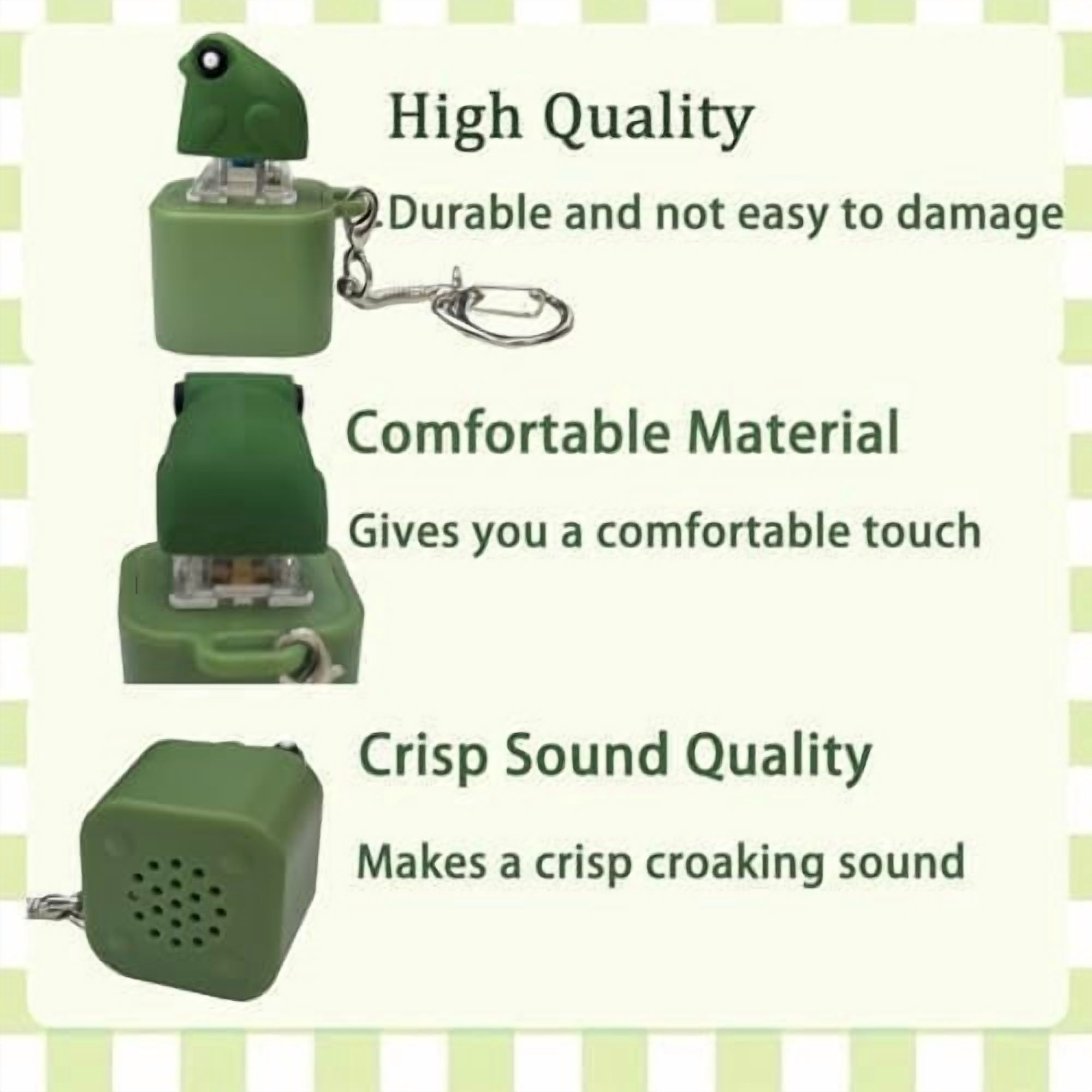 Frog Croaking Fidget Toy, Frog Croaking Keychain With Sound LED lights, Rechargeable Keyboard Clicker For Stress Relief Anxiety Fun Gifts, Portable Noise Keychain Toy (6PCS)