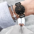 thumbnail image 4 of Men Watches Fashion Minimalist Quartz Watch for Men Analog Waterproof Watches with Leather Strap Gift for Man, 4 of 8