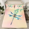 thumbnail image 2 of Manfei Vintage Dragonfly Insect Bed Sheets, Rustic Farmhouse Animal King Sheets, Teens Kids Adult Sheet Set, Lightweight Room Decor, 4pcs, 2 of 7