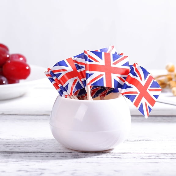 IBASETOY 200pcs American Flag Cake Decorations Multi-colored Paper Food Personalization for Appetizers