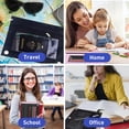 thumbnail image 3 of Bxaolu Pencil Pouch for 3 Ring Binder, Binder Pencil Case with Smooth Zipper, Clear Window Pencil Case, Large Capacity 3 Ring Binder Pencil Bag with 3 Reinforced Grommets, Purple, 3 of 6