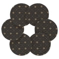 thumbnail image 2 of Haosy Set of 6 Drink Woven Coaster with Holder Heat Resistant Non-Slip Bar Coasters 4 Inches Luxury Gold Stars Dot, 2 of 7