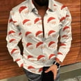 thumbnail image 4 of Muscularfit Button Up Shirt Festival Santa Christmas T-Shirt Collared Long Sleeve Big & Tall Work Shirts for Men,XXXL, 4 of 8